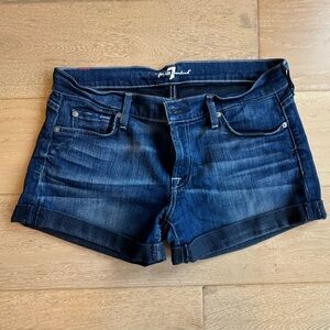 7 For All Mankind Cuffed Denim Shorts - Size 29